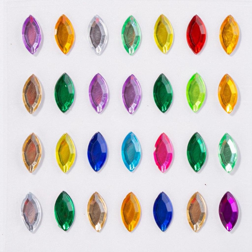 Colored Self-adhesive Rhinestones Sticker Children's Stage Show DIY Face Eye Decoration Acrylic Crystal Diamond Tattoo Sticker