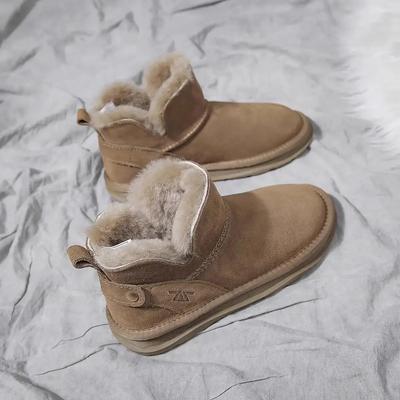 Женские зимние сапоги элегантные на среднем каблуке, новинка, женская обувь с круглым носком на шнуровке, дизайнерская роскошь, большой размер, теплая весна 2024 г.