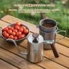 Boundless Voyage Titanium Coffee Drip Pot, Narrow Mouth, 300ml, Single-Serve, Wooden Handle, Drip Pot, Camping Coffee Pot, Coffee Kettle, Outdoor