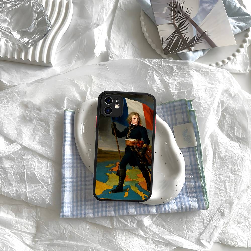 Силиконовый чехол Наполеон Бонапарт для IPhone 16 15 14 13 12 11 Pro Max Plus X XS MAX Ударопрочный Матовый Чехол