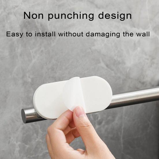 Вешалка для полотенец Настенная Без перфорации Самоклеящаяся Большая несущая способность Водонепроницаемая Противоскользящая Ванная комната Держатель для кухонных полотенец Органайзер для полотенец Ручка для полотенец