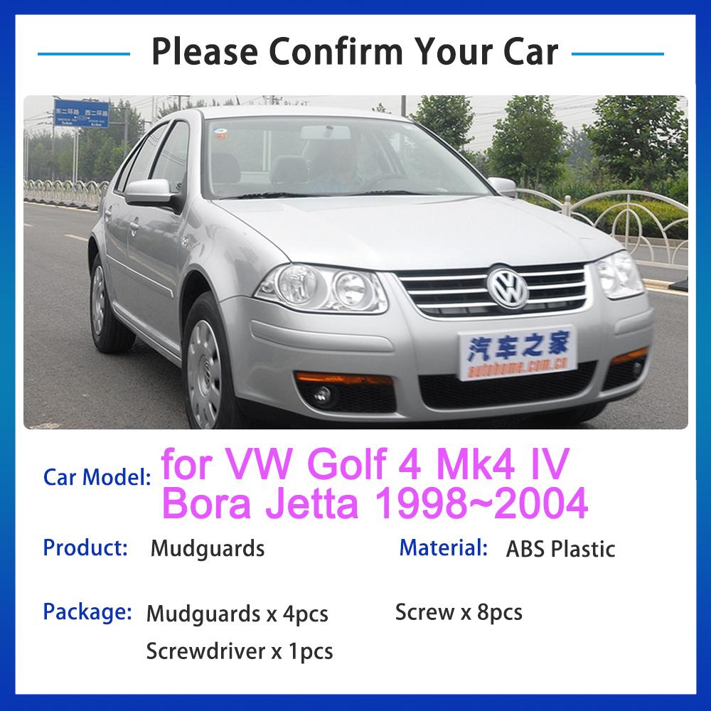 4 брызговика для VW Golf 4 Mk4 IV Bora Jetta 1998 ~ 2004, аксессуары Volkswagen 2003 2002 2001, брызговики, колеса