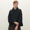 Classic Button Shawl Cape Coat O254T763
