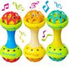 Soft Baby Rattle Shaker Toy for Newborn Grasp Training Early Educational Sensory Teether Toy