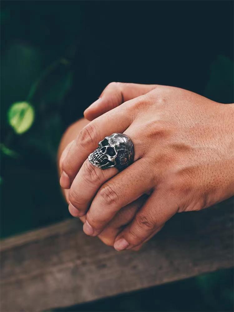 Готический Череп Кольцо Череп Мужское Байкерское Тяжелый Панк Ретро Хип-Хоп Рок Украшения Для Вечеринки Хэллоуин Аксессуары