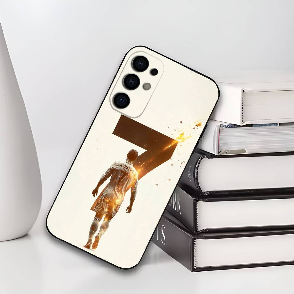 Футбольный чехол для телефона Ronaldo C-CR7 для Samsung S25, S24, S21, S22, S23, S30, Ultra, S20, Plus, Мягкий силиконовый черный чехол