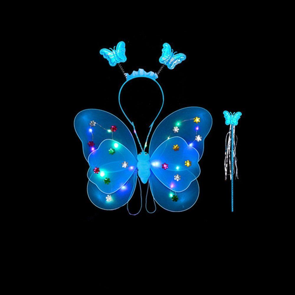 Lights Suit Girls Skirts LED Children Costume Props Angel Luminous Wings Flashing Butterfly Skirt