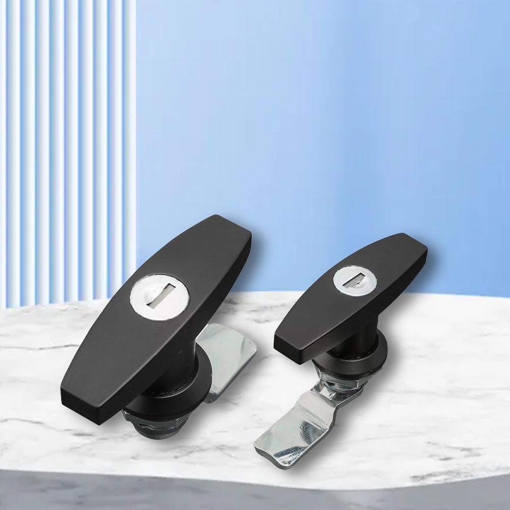Universal RV T-Handle Door Lock with 2 Key Truck Cap Locking Trailer Toolbox Drawer Cabinet Door Lock for Caravan Truck