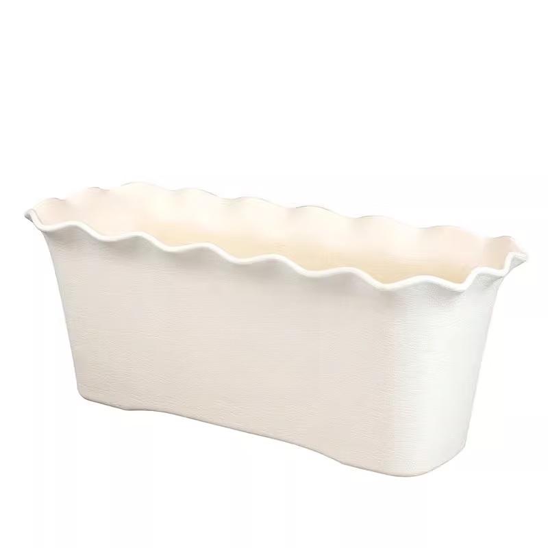 Lilang Wave-Edge Rectangular Balcony Planter