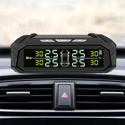 Солнечная/USB-зарядка Система мониторинга давления в шинах с 4 внешними датчиками, ЖК-дисплей для RV, седана, SUV, грузовика