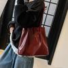 Chic Korean Style Minimalist Shoulder Bag For Women With Spacious Capacity In Black Wine Red Red And Coffee Color Great For Daily Use