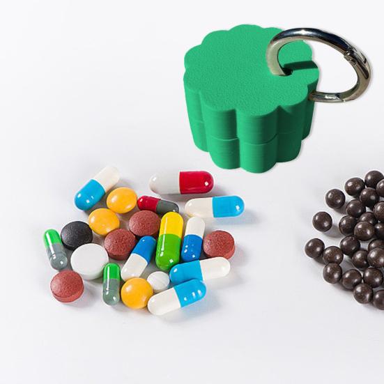 Брелок для таблеток, водонепроницаемый компактный мини-держатель, легкий контейнер с кольцом для ключей, напечатанный на 3D-принтере, небольшой органайзер для таблеток