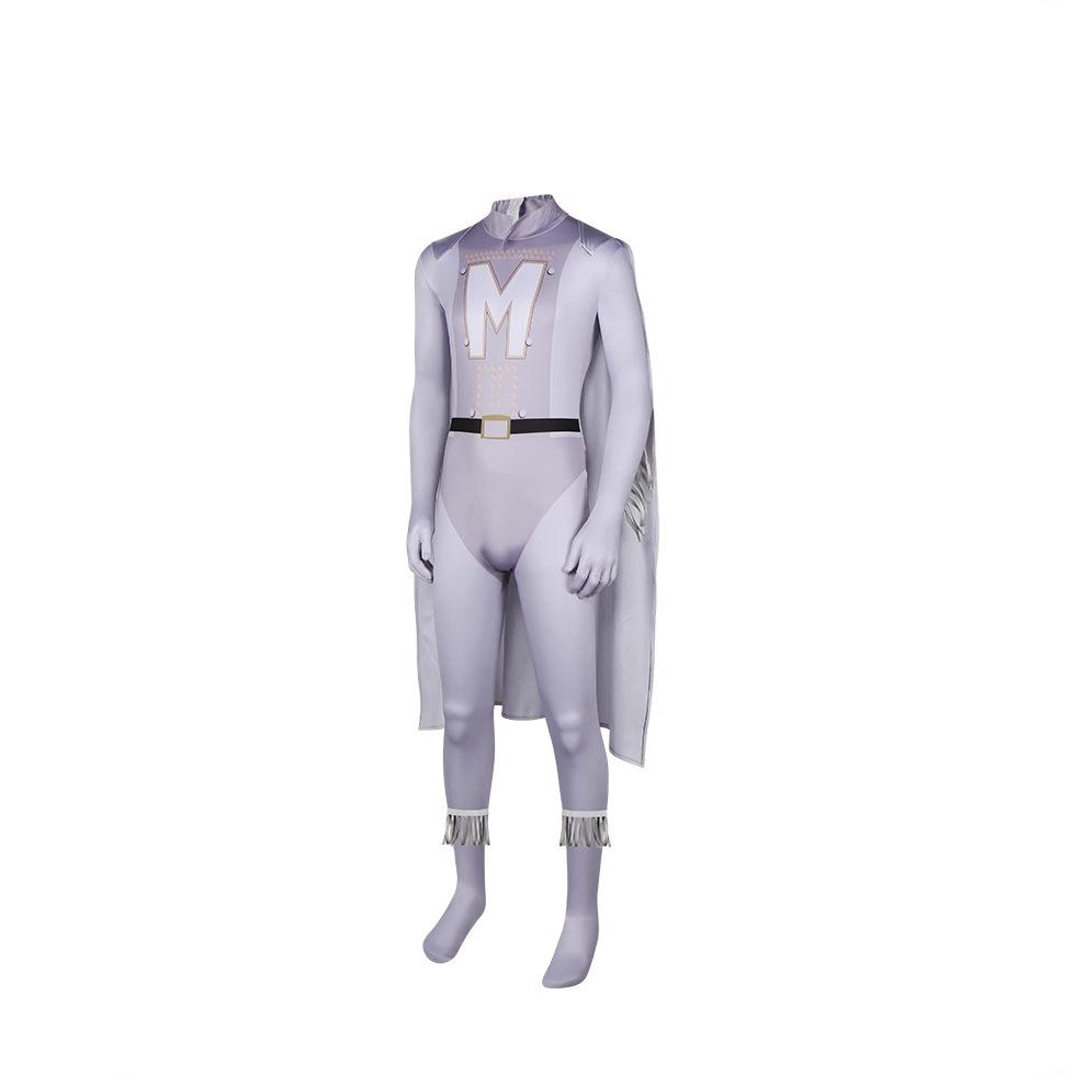 Megamind Cosplay Costume Movie-Inspired City Superhero Halloween Stage Performance Outfit for Adults Kids