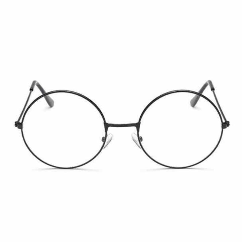 Винтажные ретро круглые очки в металлической оправе с прозрачными линзами для глаз за рубежом