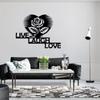 1pc Flower Live Laugh Love Sign Metal Wall Art, Home Decor Ornament, Stylish Wall Hanging, Ideal Housewarming Gift