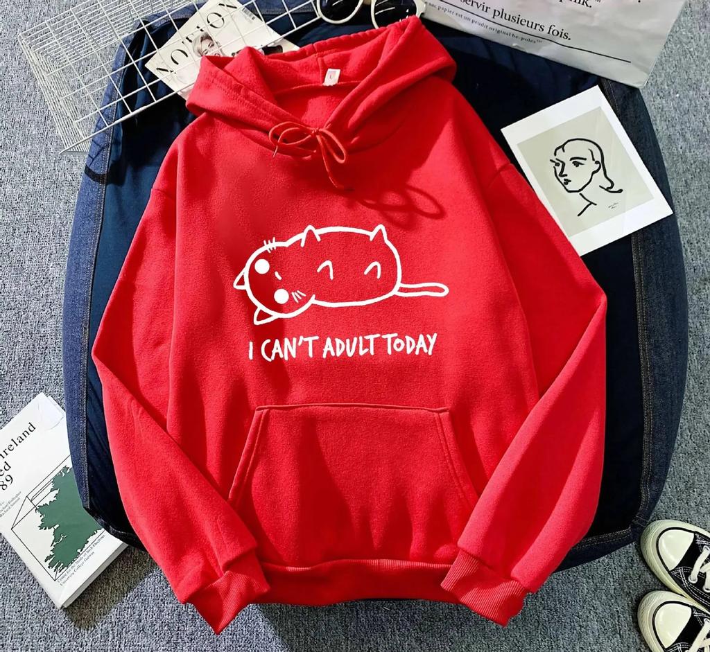 New Hot Sale of The Season Loose Hoodie Couple Tops Women Autumn Winter Thickened Sweatshirt with Print Full Sleeve Other St