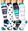 4 Pairs Compression Socks for Women Circulation-Best Support for Nurses,Running,Athletic,Travel