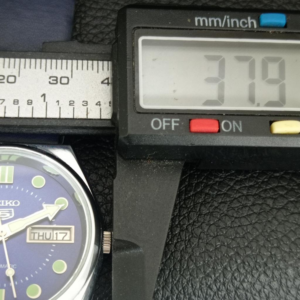 ВИНТАЖНЫЕ ОТРЕМОНТИРОВАННЫЕ МУЖСКИЕ АВТОМАТИЧЕСКИЕ ЧАСЫ SEIKO 5 6309A ЯПОНИЯ СИНЕГО ЦВЕТА a444461-1