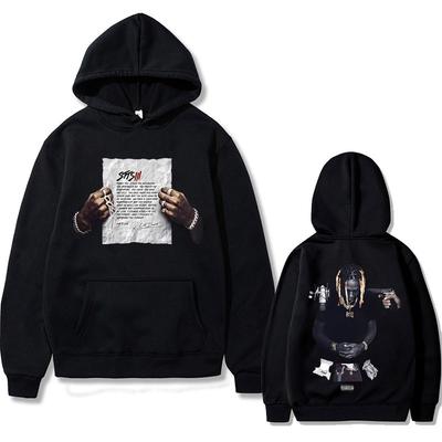 Худи с двусторонним принтом рэпера Lil Durk, мужская крутая уличная одежда, мужские толстовки в стиле хип-хоп, мужские винтажные худи оверсайз