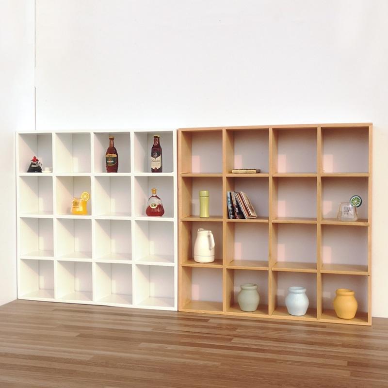 Кукольный домик Миниатюрный деревянный стеллаж для хранения Органайзер Полка-подставка 1:12-масштабный орнамент для мебели кукольного домика