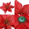13CM Christmas Decoration Artificial Glitter Flowers Floral for Xmas Tree Ornament New Year Party Home Decoration Navidad