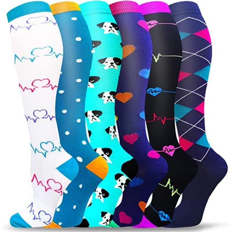 Calf Socks Women's Summer High Elastic Stockings Compression Socks Shaping Leg Socks European and American Sports Pressure Socks