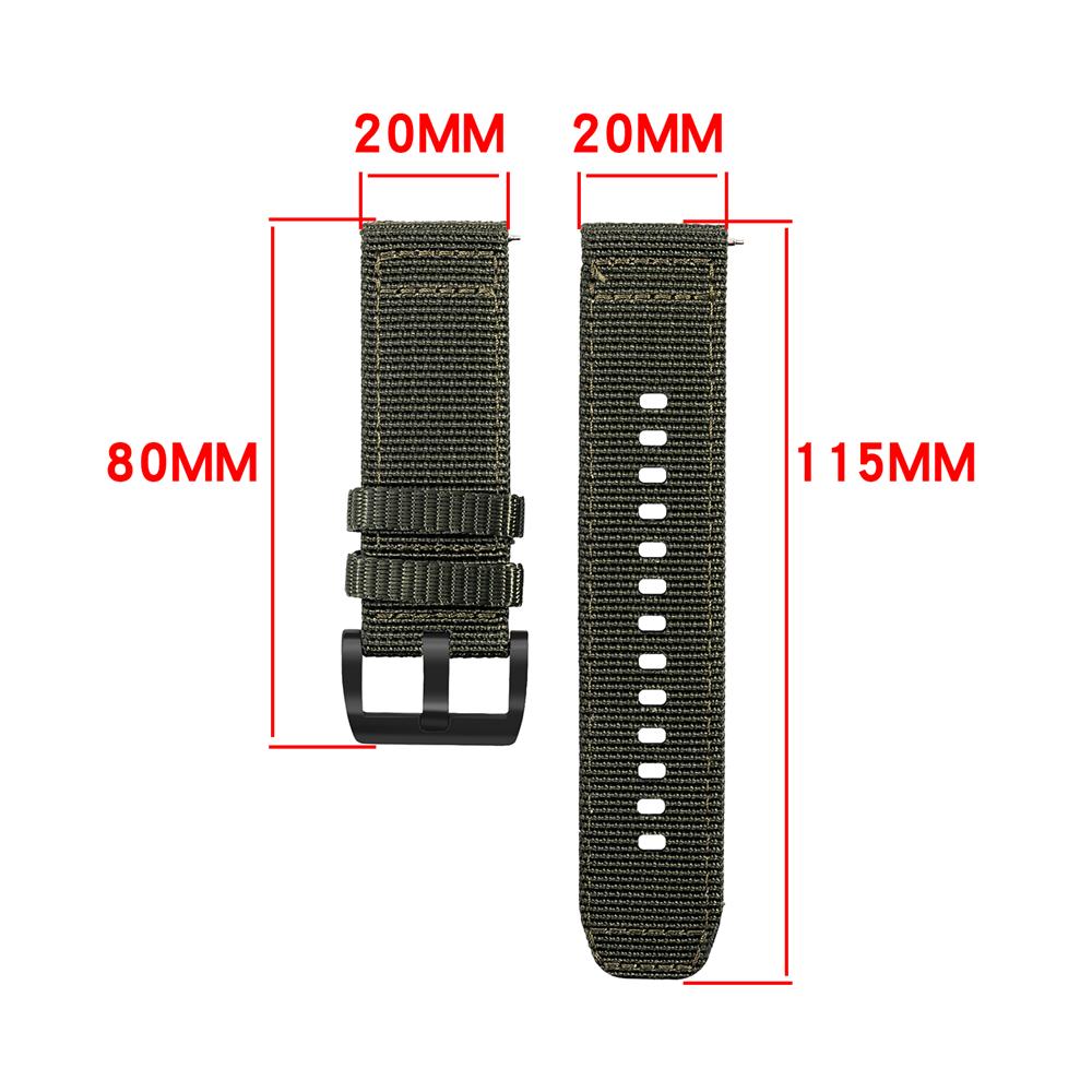 20MM 22MM Холщовый ремешок для Samsung Galaxy Watch 5 6 7 FE / Для Huawei Watch GT4 46MM / GT5 46MM смарт-часов нейлоновый спортивный ремешок bre