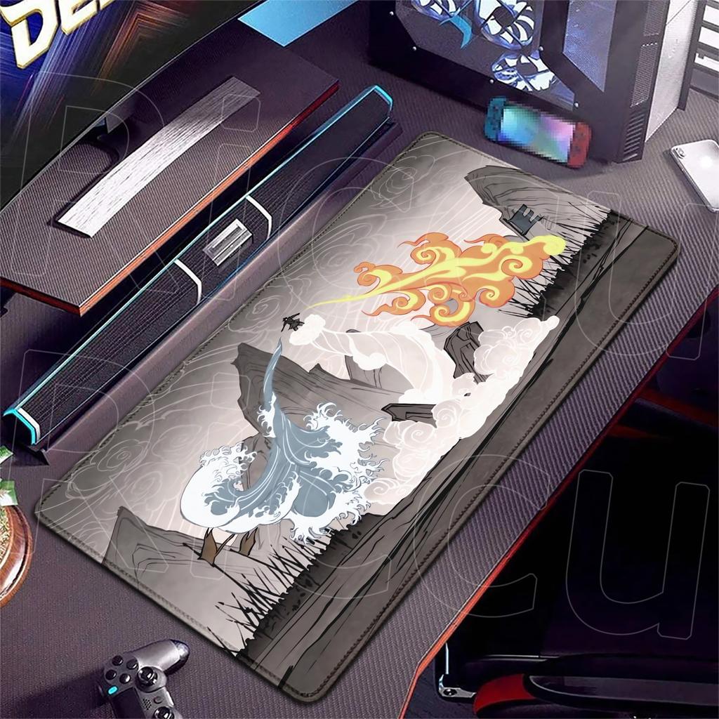 Natural Rubber Mouse Pad XXL Laptop Durable Playmat AAvatar The Last Airbende Office Antislip Rugs xmm Lockrand Keyboard