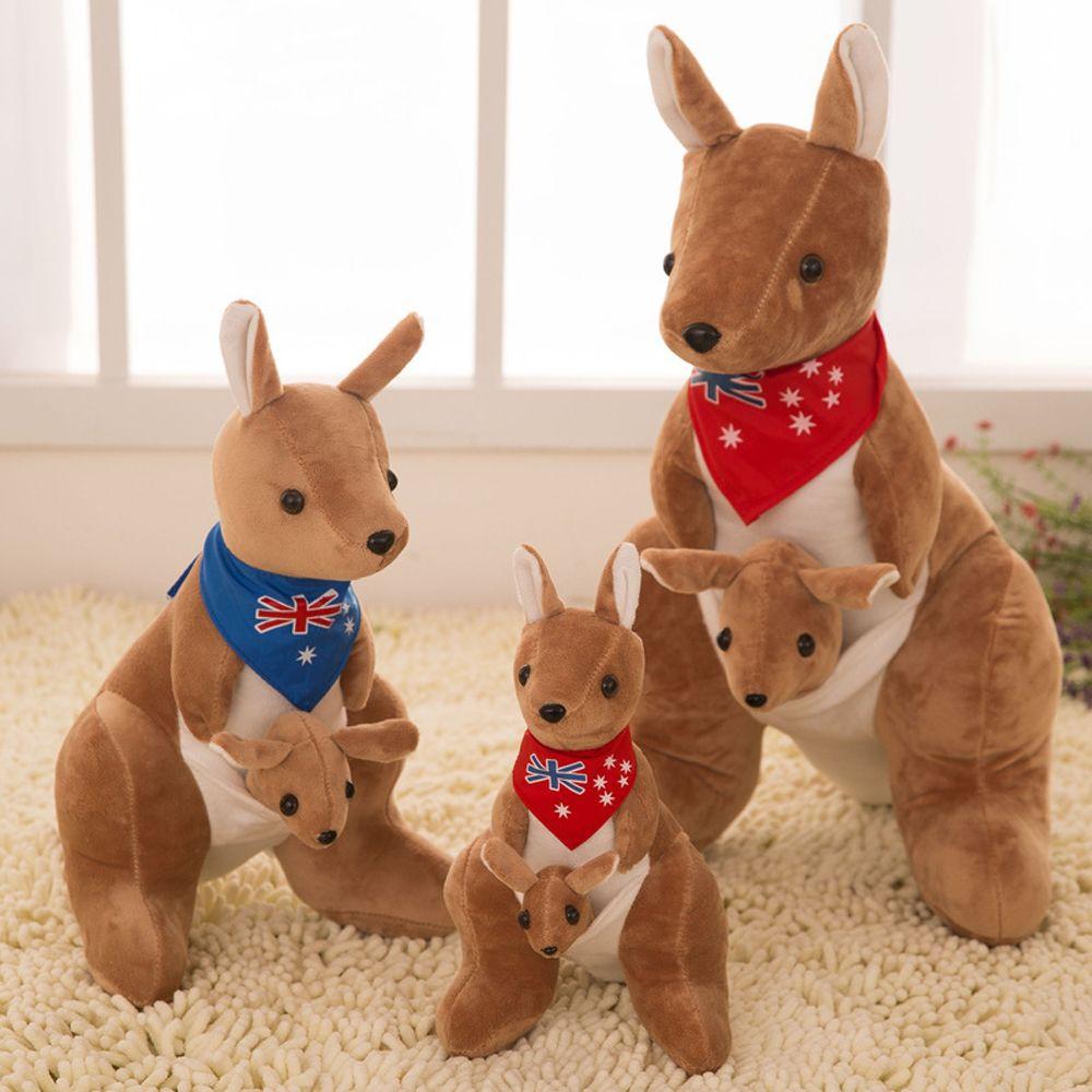 Doll Home Decor Mom Baby Kids Parent-Child Toys Stuffed Toy Stuffed Animal Doll Kangaroo Plush Toy