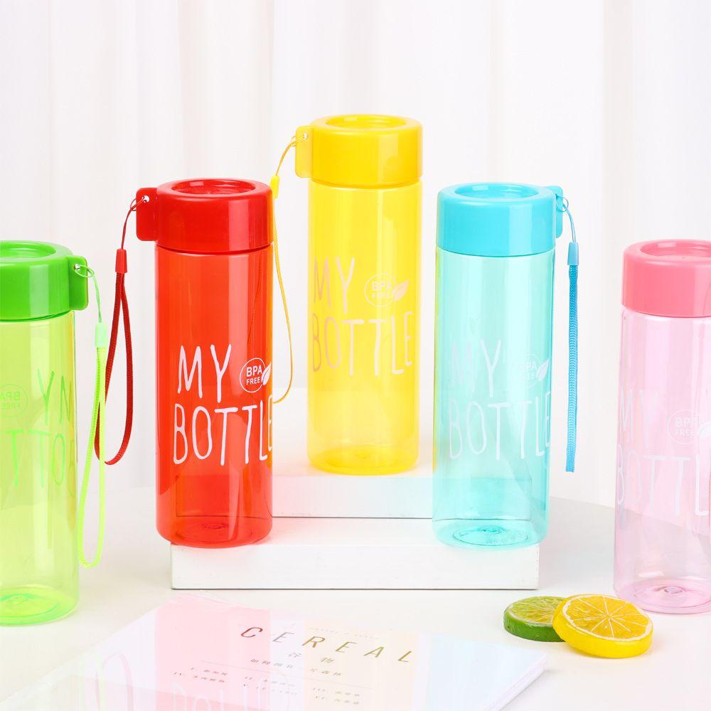 500 мл Мужская Женская Пластиковая Портативная Прозрачная Спортивная Бутылка для Воды Кружка для Питья Чашка для Кофе Сока
