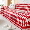 Чехол для дивана из шенилла, полотенце, Four Seasons, универсальный, простой, современный, сетчатый, красный, чехол для дивана, ткань, все включено, универсальный чехол, подушка для спинки
