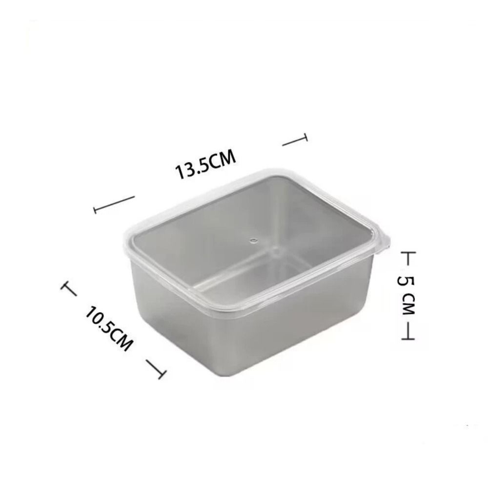 with Plastic Cover Stainless Steel Food Storage Box Rustproof Food Container Sausage
