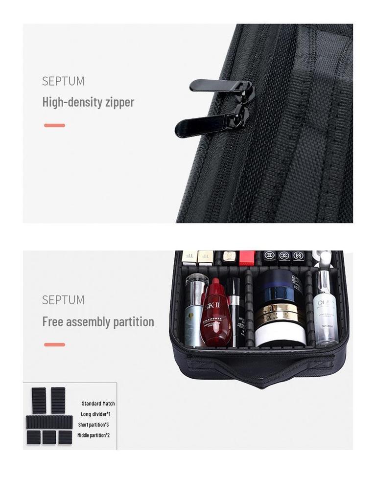 Двухслойная косметичка большой вместимости