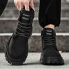 New Fashion Autumn And Winter Men's High Top Martin Boots Students Male Boys Trending Soft Sole Work Shoes Labor Protection Martin Sneakers