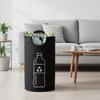 Large Capacity Collapsible Recycling Bin Cylindrical Open Top Storage Basket Plastic Bottles Durable Easy Clean Home Organizer