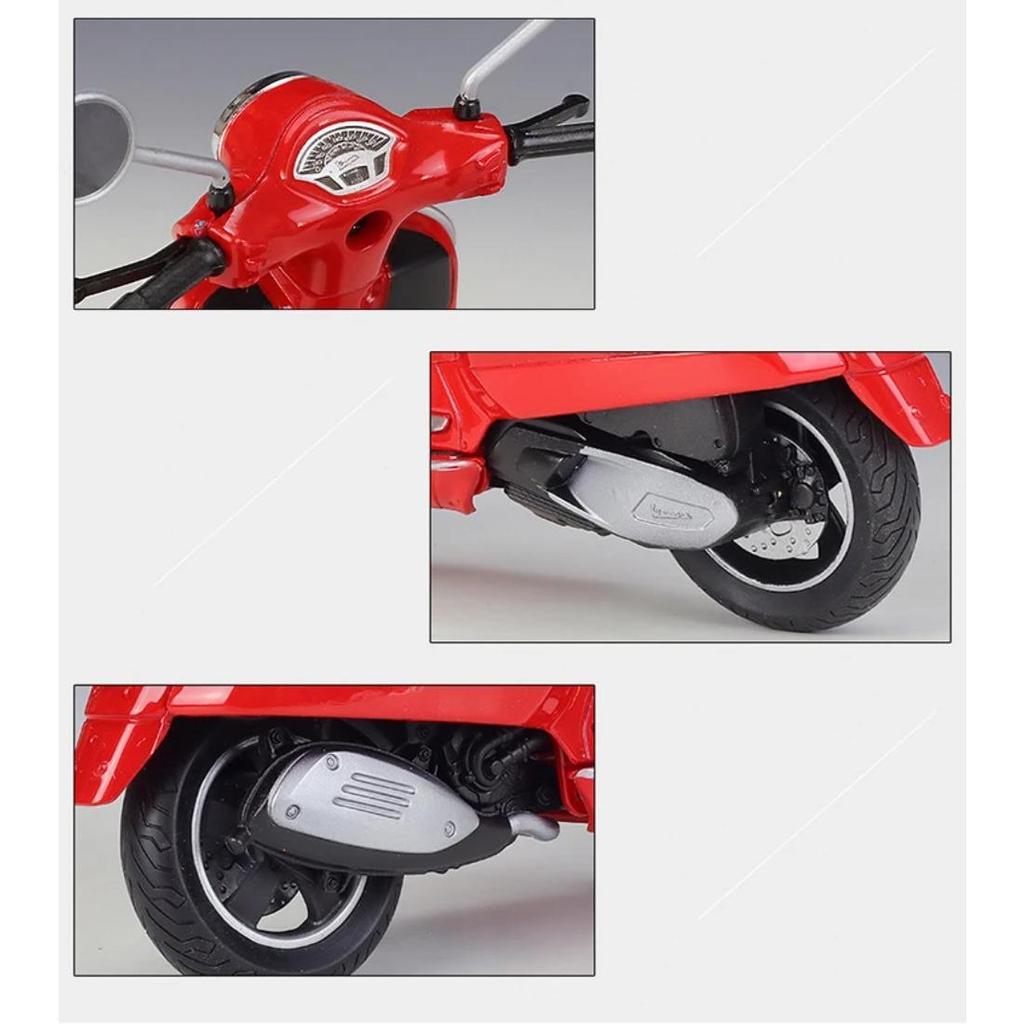 Welly 1/12 Vespa GTS Super 2020 Литая Модель Мотоцикла Игрушечный Транспорт Коллекция Автобайк Внедорожник Автоцикл Игрушки Машина