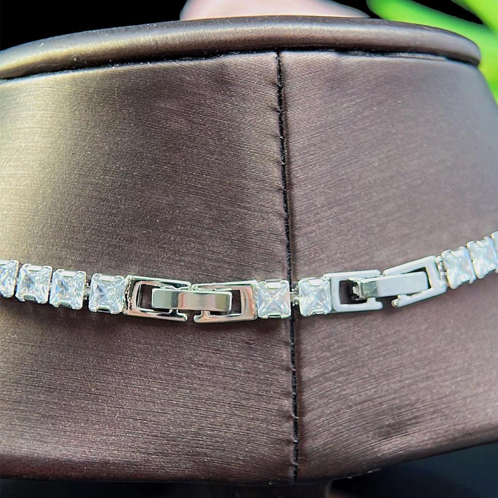 CMM 3 шт., высокое качество, свадебные украшения в Дубае, инкрустированные квадратные AAA циркониевые ожерелья, серьги, браслет, набор для женщин