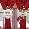 Christmas Curtain Tieback Buckle Snowman Santa Claus Curtain Holdback Fastener Xmas Window Decoration for Holiday Home Decor