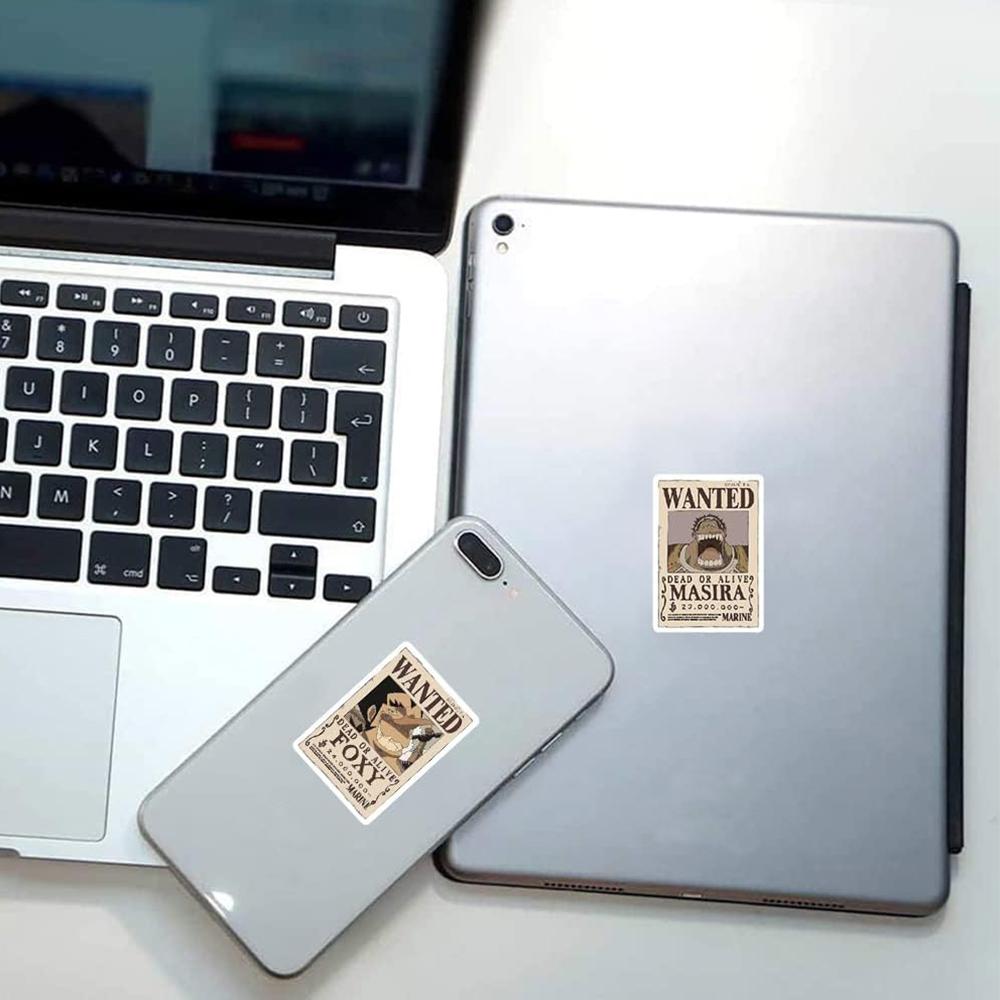 80 шт. Наклейки-постеры Ван Пис Водонепроницаемые аниме-наклейки для багажа, скейтборда