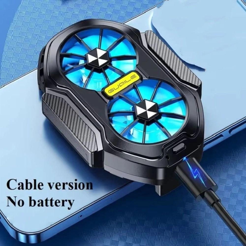 С охлаждением для мобильного телефона с синим светом, воздушным охлаждением, двойным вентилятором, радиатором для киберспорта, прямых трансляций