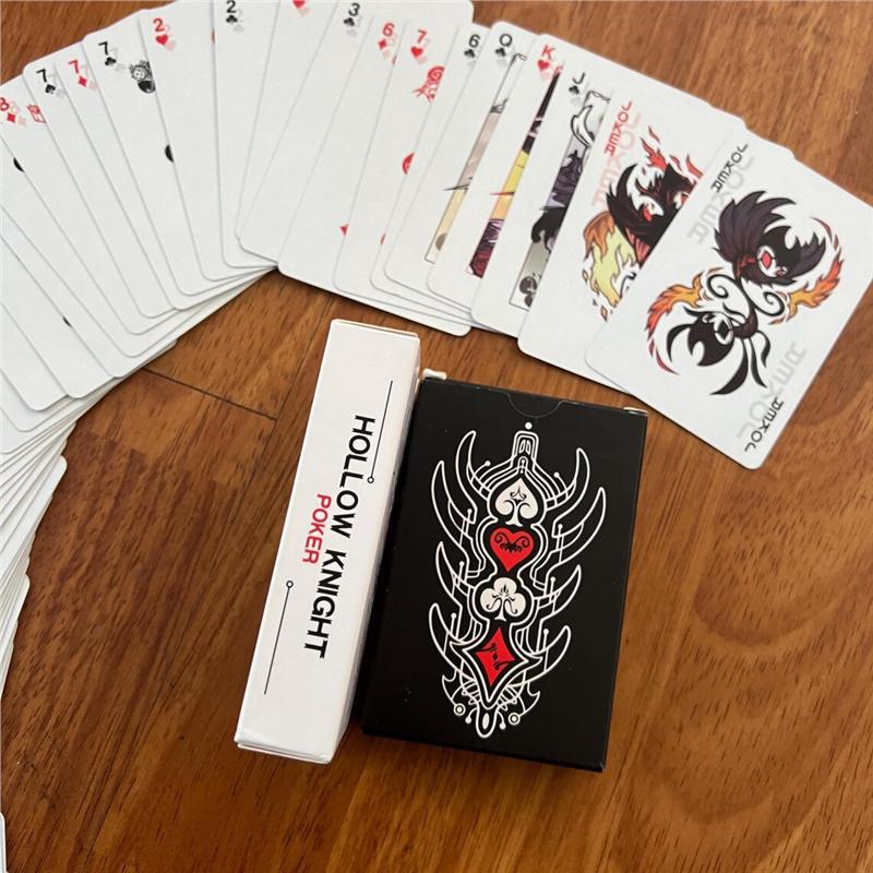 Non-Toxic Hollow Knight Standard Poker Card Set Black And White Playing Card Game Card Group Portable Creative Board Game Gift Collection