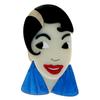 New Acrylic Funny Girl Brooches For Women Acetate Fiber Pin Abstract Portrait Design Fashion Jewelry