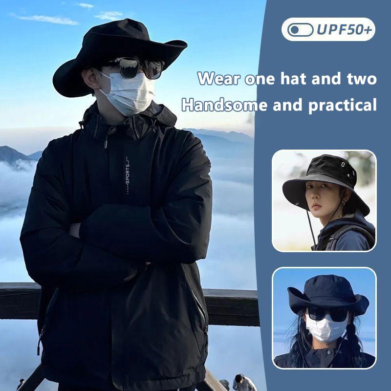 1 Piece Western Cowboy Hat For Women Men-Proof Hat Outdoor Fishing Camping Alpine Cap Summer Uv Bucket Hat