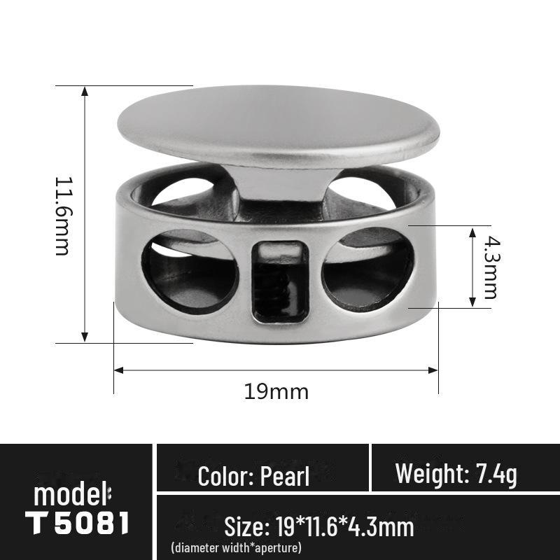 Регулируемый металлический пружинный шнур-замок для спортивной одежды