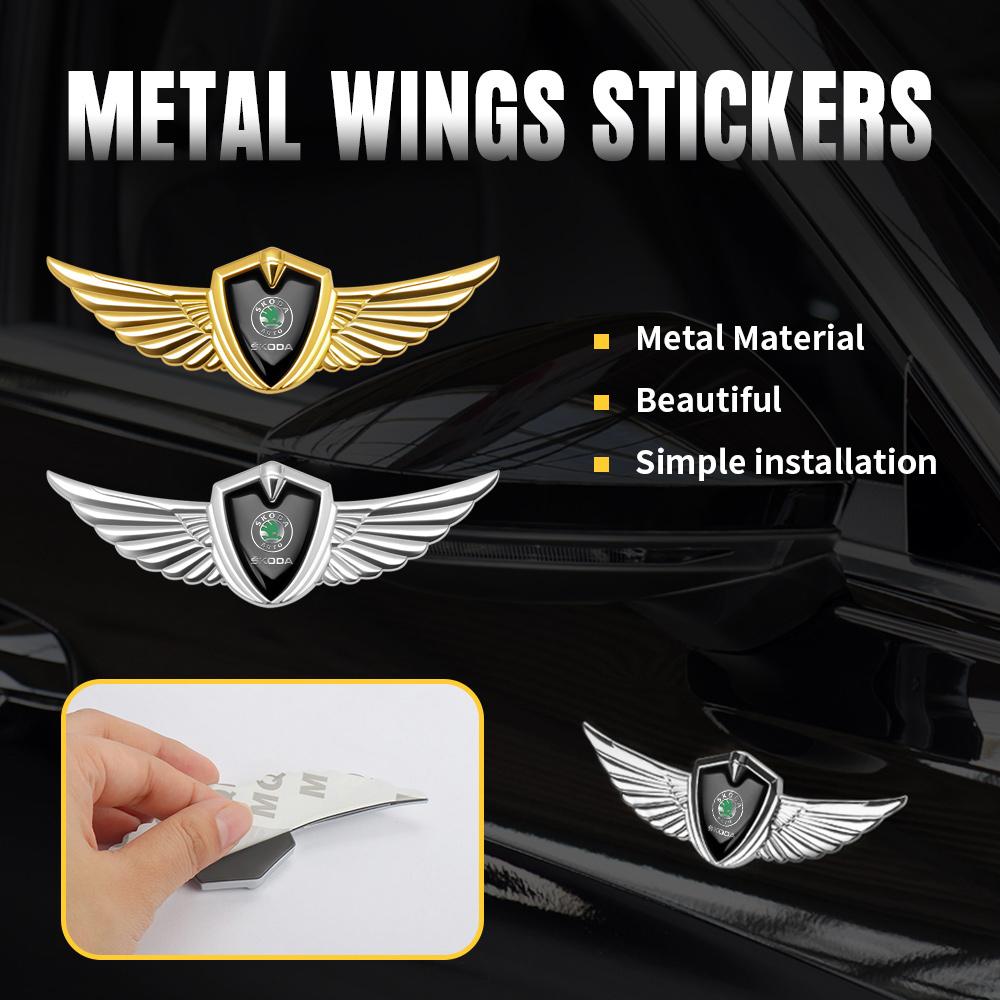 DCLR3 Car Styling Trunk Side Window Body Decoration Metal Sticker for Skoda Rapid Fabia Karop Octavia Roomster Yeti Superb Citigo VII