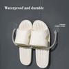 Wall Mounted Shoe Rack Foldable Shoes Hanger Slippers Drain Storage Rack Shelf
