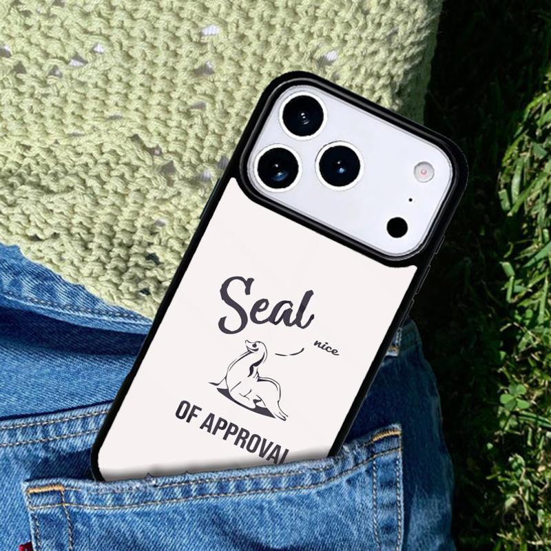 Забавный чехол для телефона с печатью одобрения Совместим с для IPhone 17air 16e 15 14 13 12 11Pro Max 17 Air