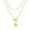 17KM Trendy Gold Initial Letter Necklaces For Women Fashion A-Z Alphabet Pendant Necklace Multilayer Chain Birthday Jewelry Gift