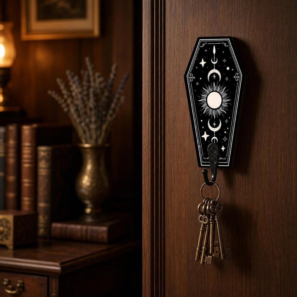 Wooden Wall Mounted Hook Star Moon Wall Hanging Hooks Characterful Key Holder Hallway