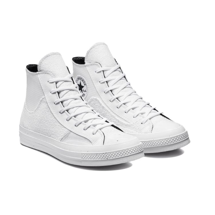 Converse Unisex Chuck 70 Hi All White Renew Eco Friendly Lifestyle Shoes 172358C